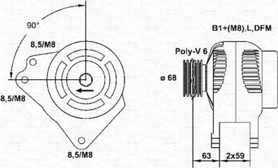 Magneti Marelli 943355141010 - Генератор autosila-amz.com