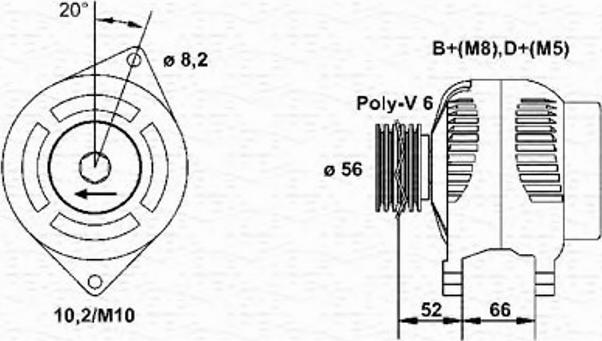 Magneti Marelli 943356973010 - Генератор autosila-amz.com