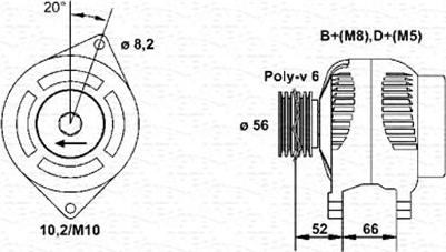 Magneti Marelli 943356568010 - Генератор autosila-amz.com