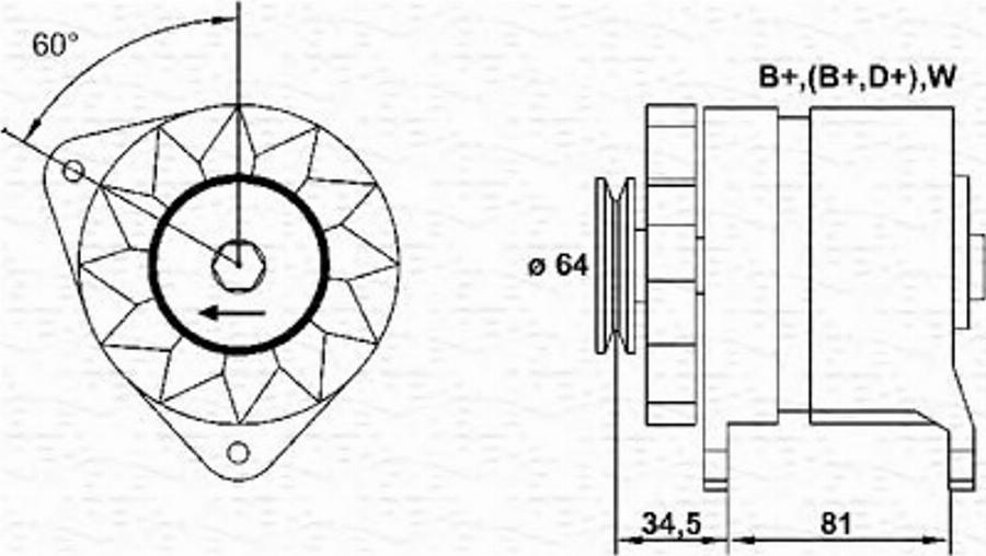 Magneti Marelli 943356315010 - Генератор autosila-amz.com