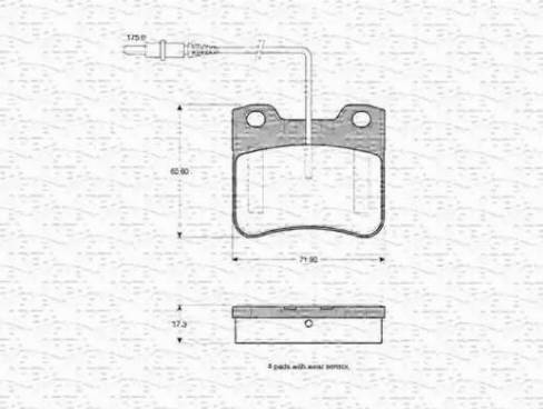 Magneti Marelli 430216170528 - Тормозные колодки, дисковые, комплект autosila-amz.com