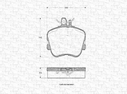 Magneti Marelli 430216170337 - Тормозные колодки, дисковые, комплект autosila-amz.com