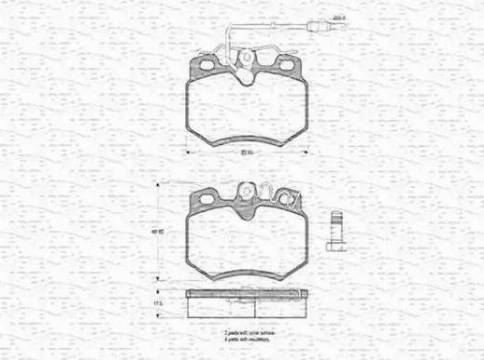 Magneti Marelli 430216170213 - Тормозные колодки, дисковые, комплект autosila-amz.com