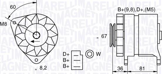 Magneti Marelli 054022384010 - генератор Ford autosila-amz.com