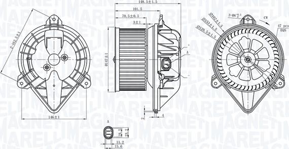 Magneti Marelli 069412399010 - Вентилятор салона autosila-amz.com