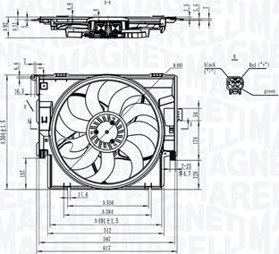 Magneti Marelli 069422829010 - Вентилятор, охлаждение двигателя autosila-amz.com