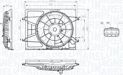 Magneti Marelli 069422796010 - Вентилятор, охлаждение двигателя autosila-amz.com