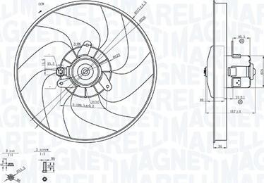 Magneti Marelli 069422756010 - Вентилятор, охлаждение двигателя autosila-amz.com