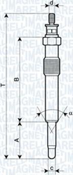 Magneti Marelli 060900040606 - Свеча накаливания autosila-amz.com