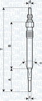 Magneti Marelli 060900800606 - Свеча накаливания autosila-amz.com