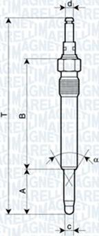 Magneti Marelli 062900003304 - Свеча накаливания autosila-amz.com