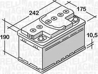 Magneti Marelli 068055048020 - Стартерная аккумуляторная батарея, АКБ autosila-amz.com