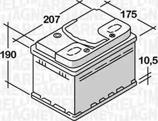 Magneti Marelli 068050045010 - Стартерная аккумуляторная батарея, АКБ autosila-amz.com