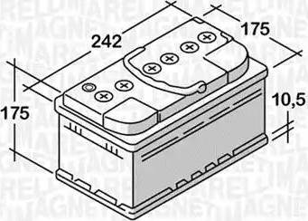 Magneti Marelli 068050051030 - Стартерная аккумуляторная батарея, АКБ autosila-amz.com