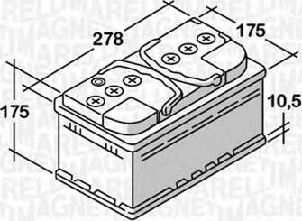 Magneti Marelli 068075072030 - Стартерная аккумуляторная батарея, АКБ autosila-amz.com