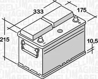 Magneti Marelli 068100072010 - Стартерная аккумуляторная батарея, АКБ autosila-amz.com