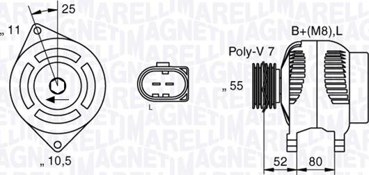 Magneti Marelli 063535250200 - Генератор autosila-amz.com