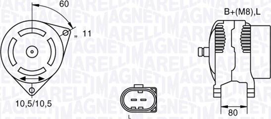 Magneti Marelli 063533251220 - Генератор autosila-amz.com