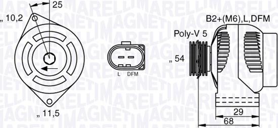 Magneti Marelli 063532250200 - Генератор autosila-amz.com