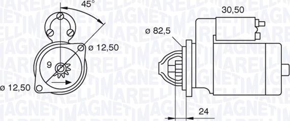 Magneti Marelli 063521090120 - Стартер autosila-amz.com