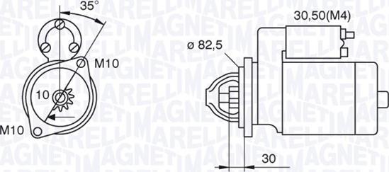 Magneti Marelli 063521092500 - Стартер autosila-amz.com