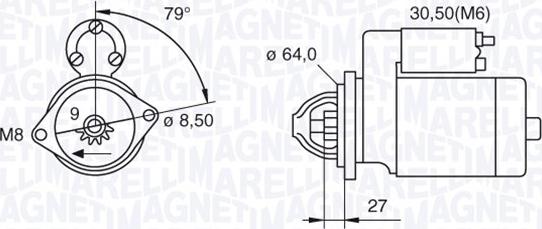 Magneti Marelli 063521074370 - Стартер autosila-amz.com