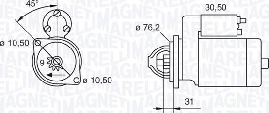 Magneti Marelli 063521150350 - Стартер autosila-amz.com