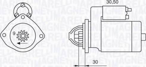 Magneti Marelli 063522300090 - Стартер autosila-amz.com