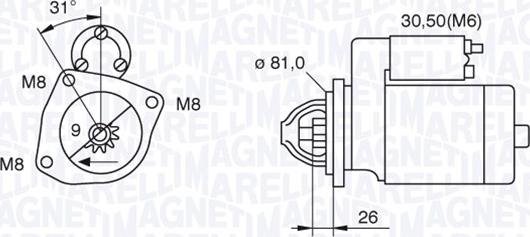 Magneti Marelli 063522230130 - Стартер autosila-amz.com