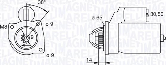 Magneti Marelli 063101015010 - Стартер autosila-amz.com