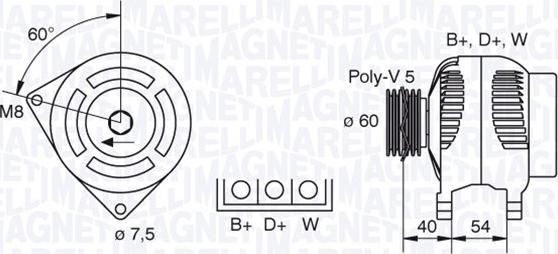 Magneti Marelli 063341730010 - Генератор autosila-amz.com