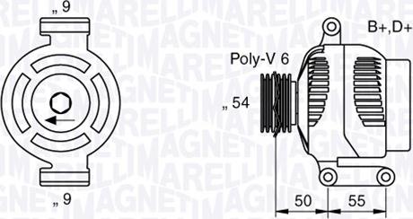 Magneti Marelli 063358061010 - Генератор autosila-amz.com