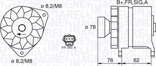 Magneti Marelli 063380010010 - Генератор autosila-amz.com