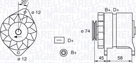 Magneti Marelli 063321409010 - Генератор autosila-amz.com