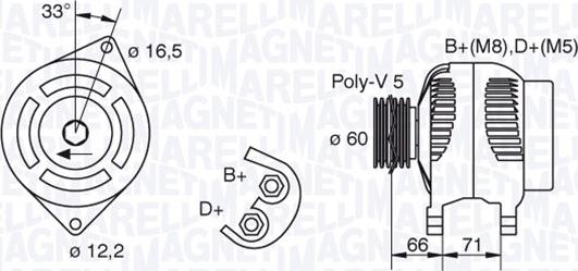 Magneti Marelli 063321606010 - Генератор autosila-amz.com