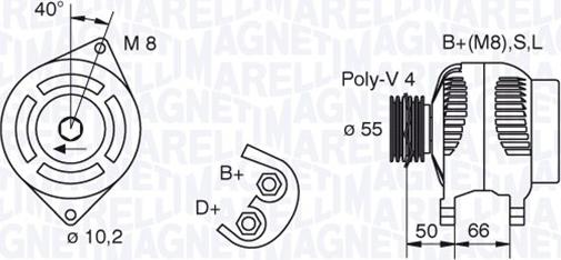 Magneti Marelli 063321607010 - Генератор autosila-amz.com