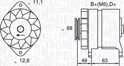 Magneti Marelli 063321041010 - Генератор autosila-amz.com