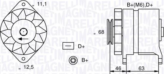 Magneti Marelli 063321021010 - Генератор autosila-amz.com