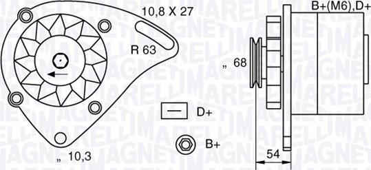 Magneti Marelli 063321165010 - Генератор autosila-amz.com