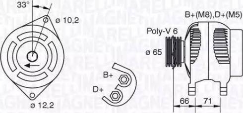 Magneti Marelli 063321391010 - Генератор autosila-amz.com