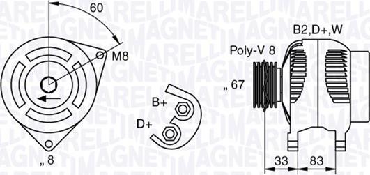 Magneti Marelli 063321753010 - Генератор autosila-amz.com