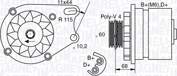 Magneti Marelli 063321761010 - Генератор autosila-amz.com