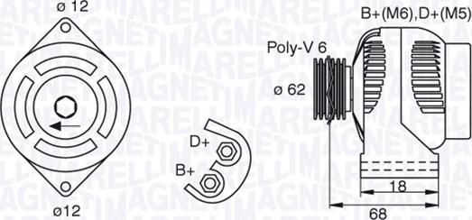 Magneti Marelli 063377490010 - Генератор autosila-amz.com