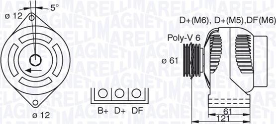 Magneti Marelli 063730014010 - Генератор autosila-amz.com
