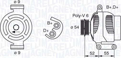 Magneti Marelli 063377493010 - Генератор autosila-amz.com