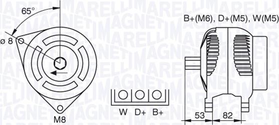 Magneti Marelli 063377460010 - Генератор autosila-amz.com