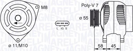 Magneti Marelli 063377434010 - Генератор autosila-amz.com