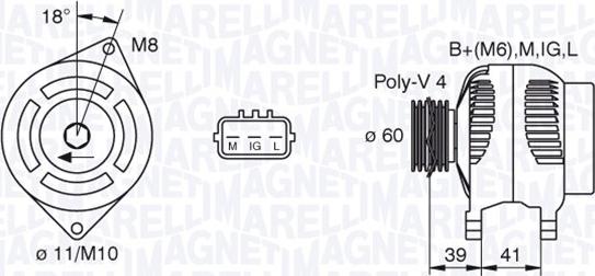 Magneti Marelli 063377438010 - Генератор autosila-amz.com