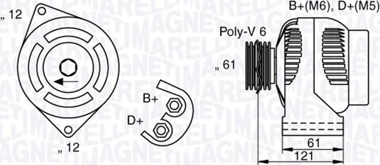 Magneti Marelli 063377017010 - Генератор autosila-amz.com