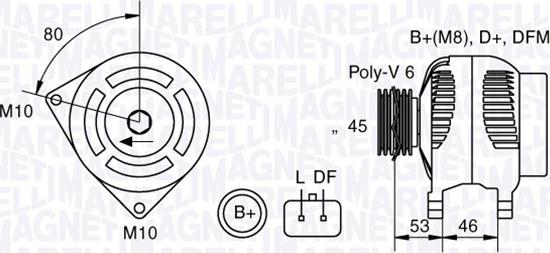 Magneti Marelli 063377300010 - Генератор autosila-amz.com